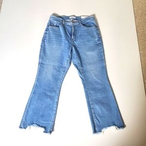 Loft Slim Pocket Curvy High Waist Flare Crop.  New with tags.  Sz. 12